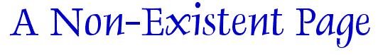 A Non-Existent Page